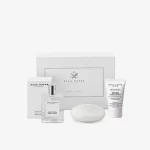 Set-Muschio-Bianco-Eau-de-Cologne,-Jabón-en-barra-y-Crema-de-Manos
