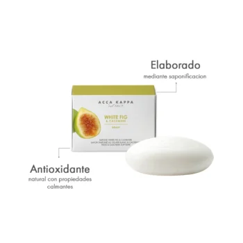 Características del Jabón en barra White fig & Cashmere deAcca Kappa Ecuador